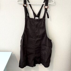 Aerie Black/Dark Grey Overall Shorts